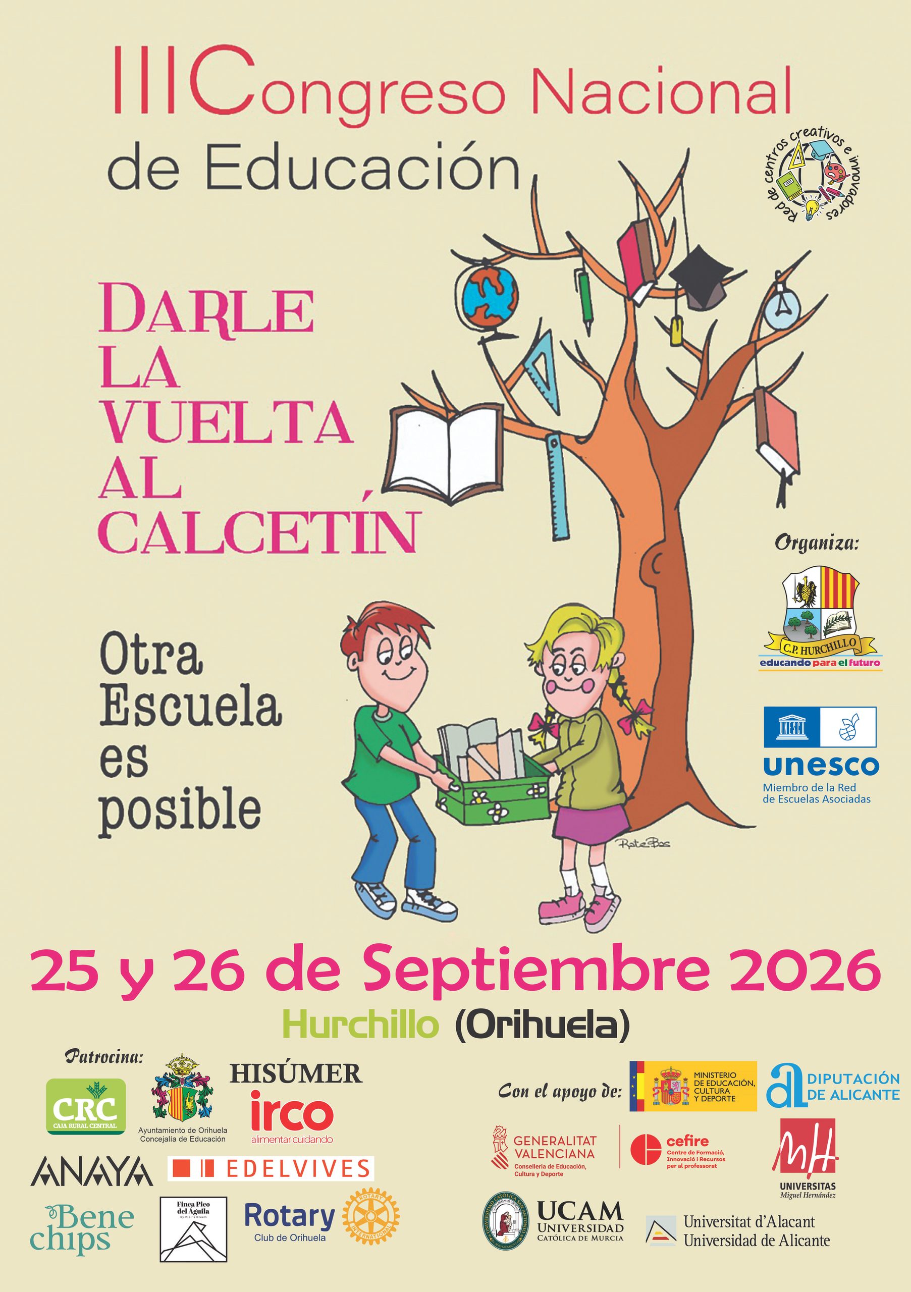 HURCHILLO ACOGE EL III CONGRESO NACIONAL DE EDUCACIÓN «DARLE LA VUELTA AL CALCETÍN»